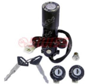 Kit de cerradura completo para switch Pulsar 180 UG4 2012, marca Universal, mostrando componentes del kit en la imagen.