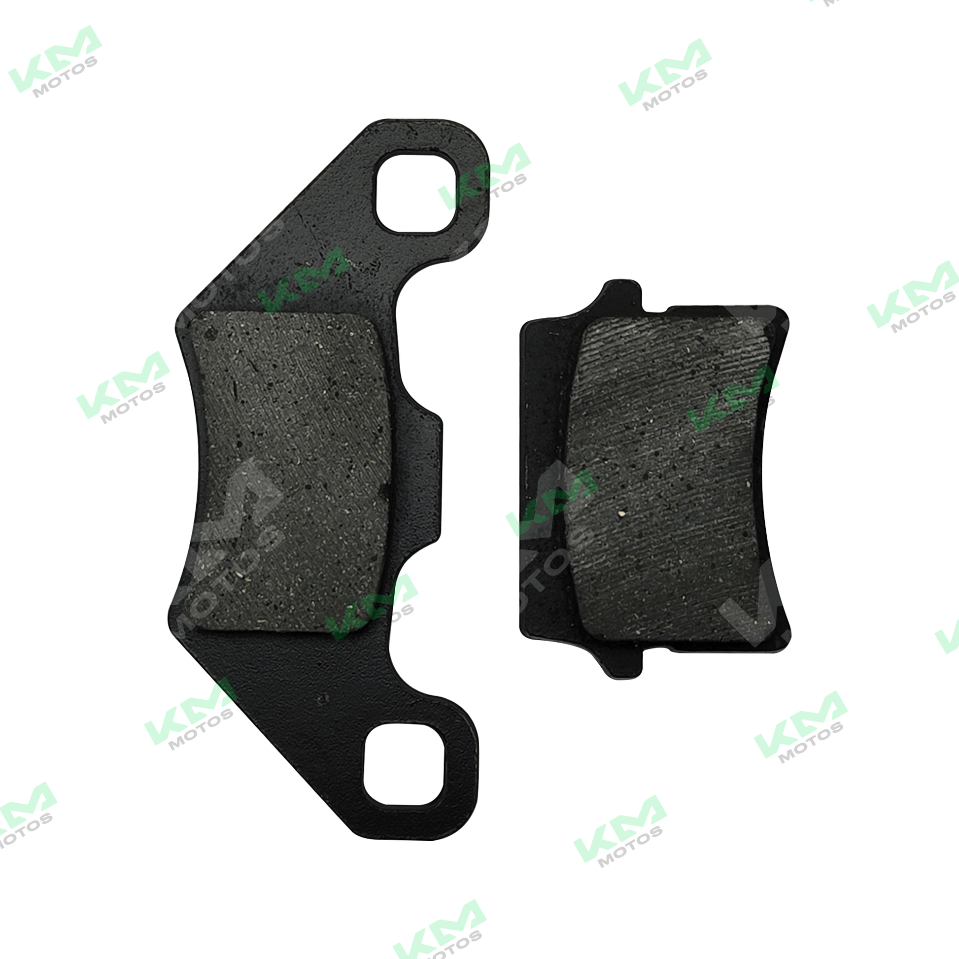 Pastillas de freno ATV150, conjunto de pastillas de freno para ATV, con superficie de fricción y estructura metálica visible en la imagen.