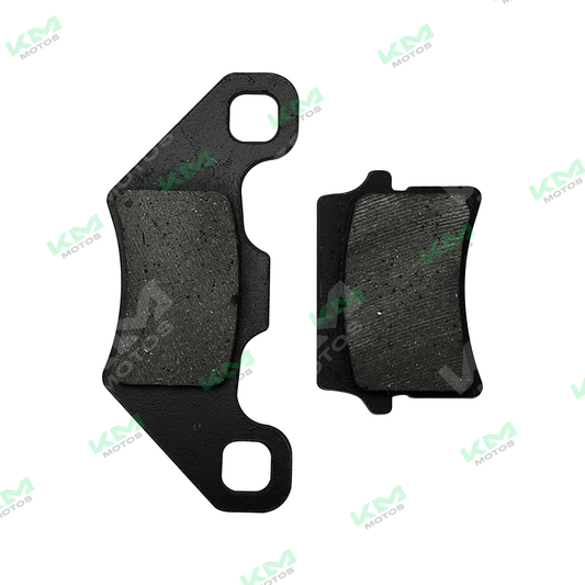 Pastillas de freno ATV150, conjunto de pastillas de freno para ATV, con superficie de fricción y estructura metálica visible en la imagen.