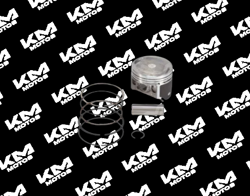 Kit de pistón Universal para Pulsar 180, componentes visibles en la imagen, incluye anillos y cilindro para reparación de motor.