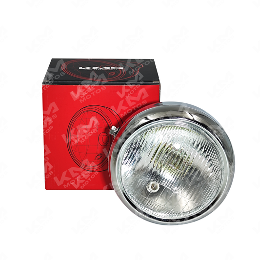 Foco Silvin completo para GN125 de la marca Universal, con estructura y bombilla, luz brillante y duradera.