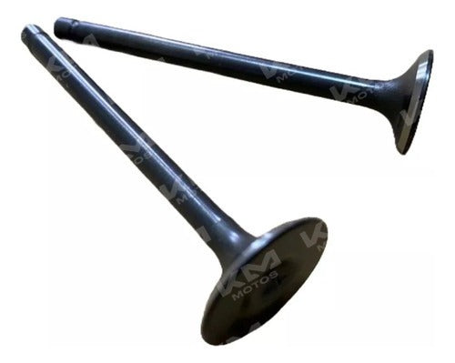 Válvula de escape para motor XR150L, componente de válvulas de motor, en imagen de pieza técnica.