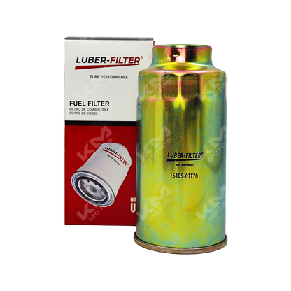 Filtro de combustible Enroscable KM Motos para Nissan, sensor LFF8932, imagen del componente en color metálico con conectores.