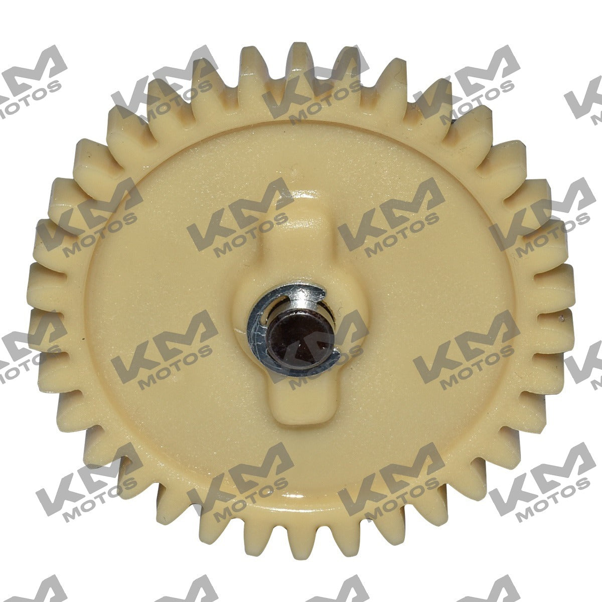 Bomba de aceite para motor Ft150 HD de Italika, componente original de sistema de motor, muestra detalles de la pieza metálica.