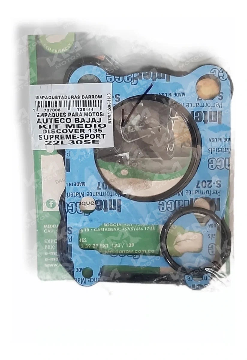 Kit de empaques de 1/2 para Pulsar 135 Imbraq, marca Universal, con componentes visibles en la imagen.