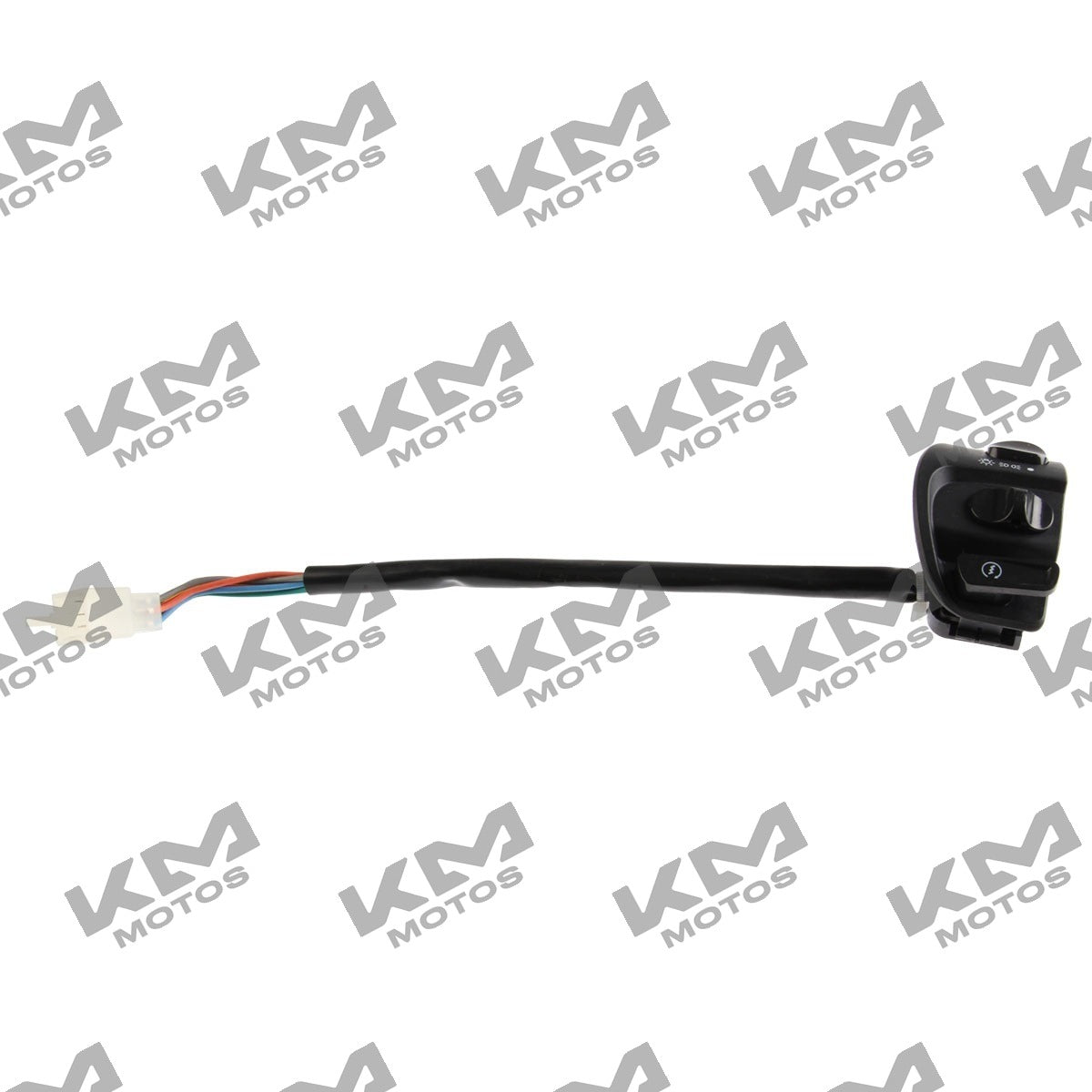 Conjunto de mando derecho Modena 150 Italika, sistema eléctrico original, muestra el controlador y cables en la imagen.