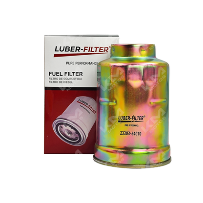 Filtro de combustible enroscable para Toyota G2920 con sensor, marca KM Motos, imagen de componente en color metálico