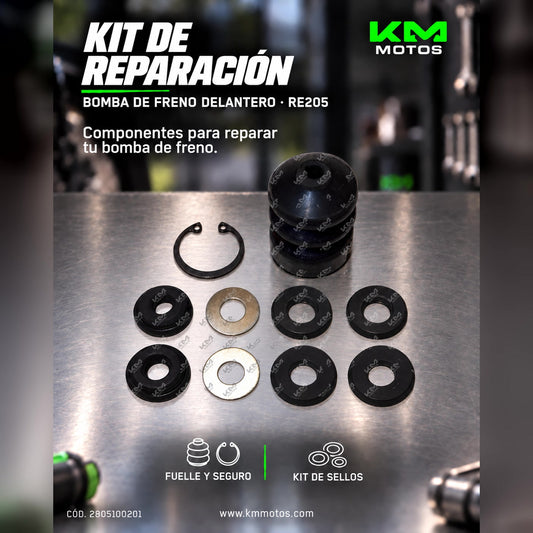 Kit de Reparacion de Bomba de Freno Delantero con Pistón RE205/MOTOTAXI — 2805100201 | KM Motos