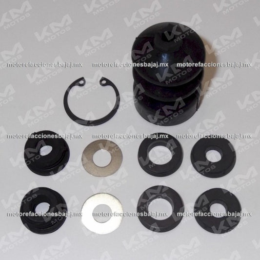 Kit de reparación de bomba de freno delantero Varroc con pistón RE205 para motocicleta, incluye componentes para reparación.