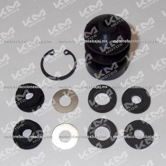 Kit de reparación de bomba de freno delantera Toritore205 de KM Motos, componentes visibles para mantenimiento de frenos.