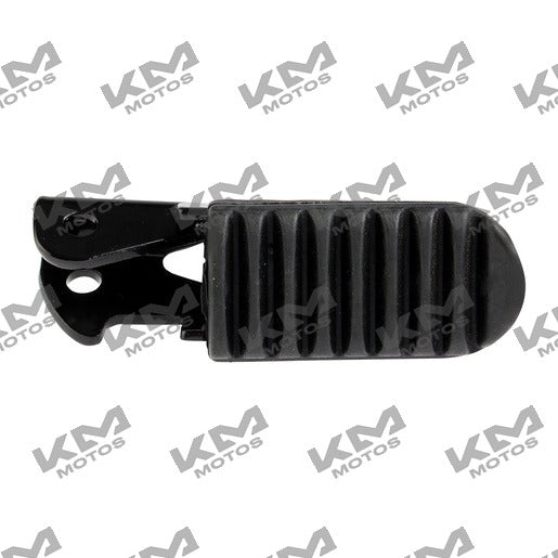 Sistema de chasis Conjunto Posapie Derecho Italika DM150, pieza original para motocicleta Italika F11010389.