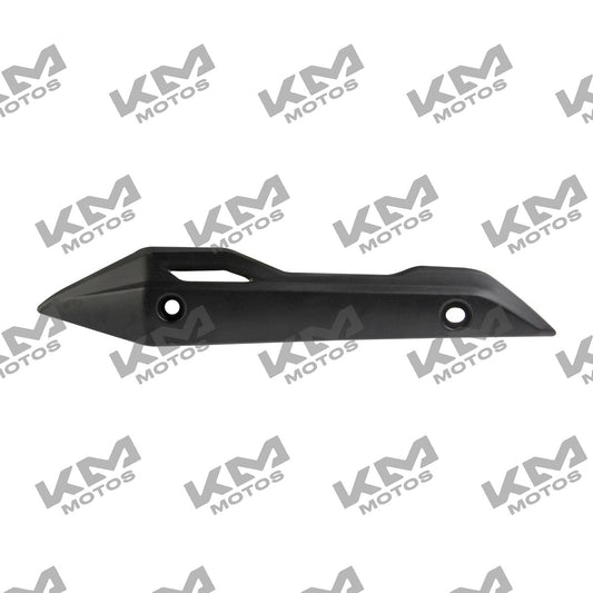 Cubierta de escape Italika DM150, accesorio original para sistema de escape de motocicleta Italika, en color negro.