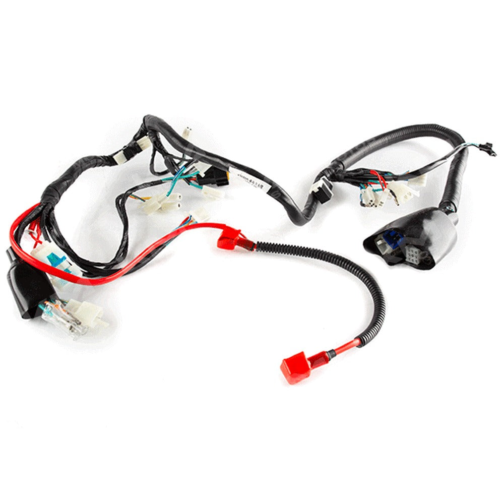 Arnés eléctrico Universal Alambrado HJ125-2D con cables y conexiones visibles en imagen.