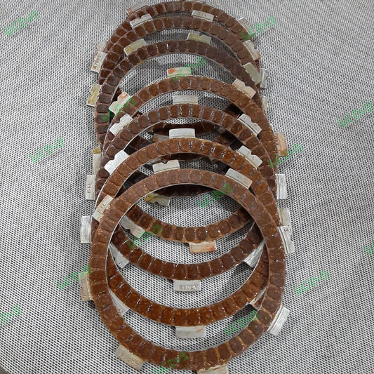 Disco de clutch de fibra para motocicleta Torito 205 de la marca KM Motos, muestra la superficie y grosor del componente.