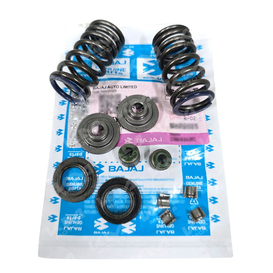 Kit de reparación de válvula Pulsar 135 para motor, incluye componentes universales para mantenimiento de válvulas.