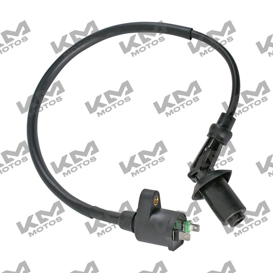 Bobina de ignición original Italika CS125 DS150 GS150, sistema eléctrico para motocicleta, modelo F06060002, en imagen.