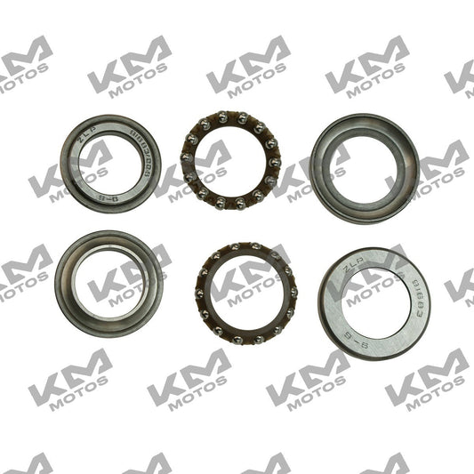 Balineras FT125TS de la marca KM Motos, kit de baleros para motocicleta, mostrando las piezas en la imagen.