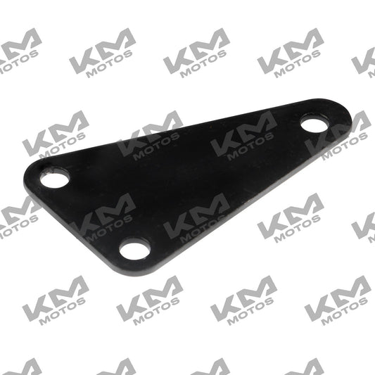 Soporte de motor para sistema de chasis Italika DM150, parte original F05020451, en color negro.