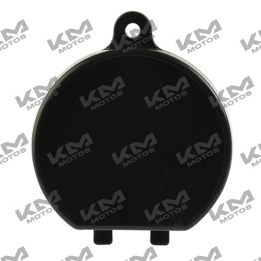 Tapón cubre faro ATV250 Italika, original, en color negro, con diseño resistente y ajustable para protección del faro.