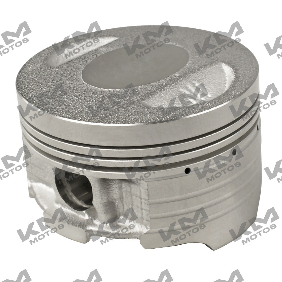 Pistón original Italika para sistema de motor FT150, FT150GT, DM150 y FT150GTS en grafito, vista en la imagen