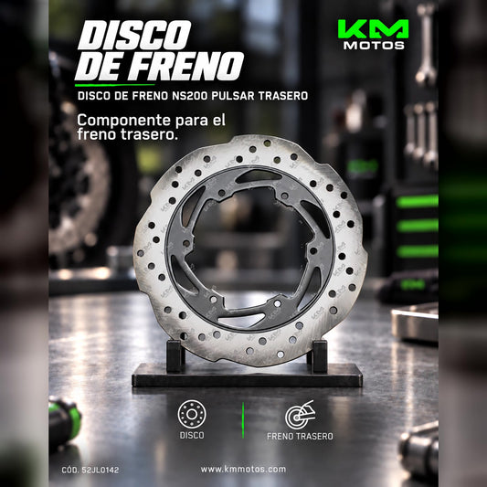 DISCO DE FRENO NS200 PULSAR TRASERO — 52JL0142 | KM Motos