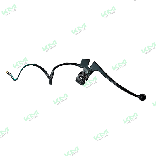 Manecilla de freno completa para AX100, marca Universal, mostrando la pieza de metal con detalles de montaje y acabado en plateado