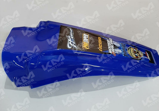Cola trasera azul para Yamaha YZ125, marca Vini, con detalles de diseño y acabado en la imagen 600018-2.