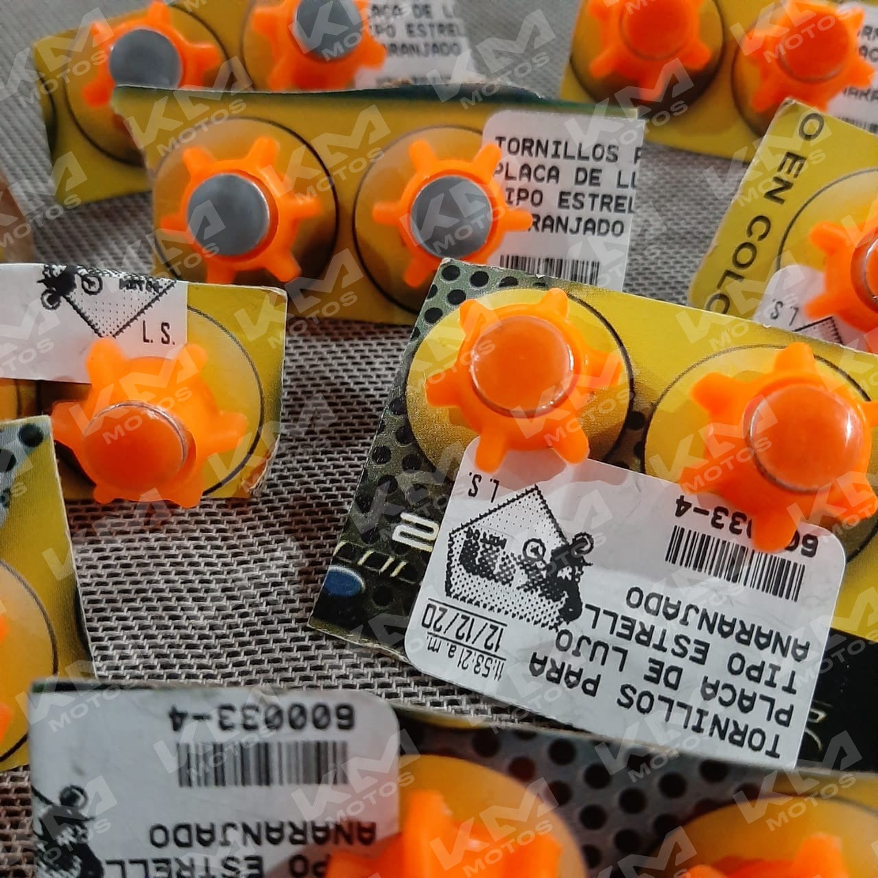 Tornillos para Placa de Lujo Tipo Estrella Anaranjado