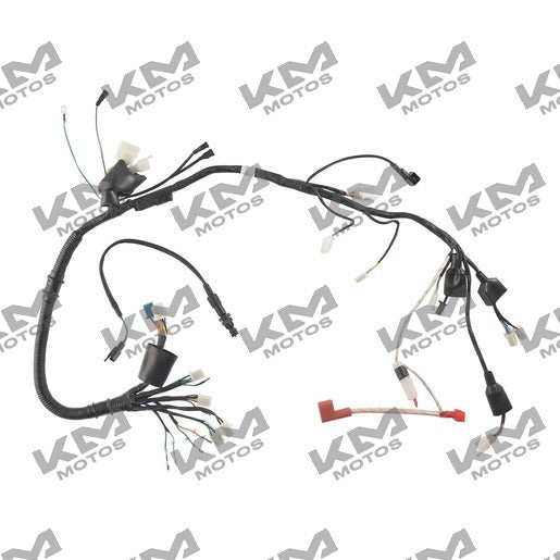 Arnés eléctrico principal FT150GTS rojo de Italika, sistema eléctrico original para motocicleta.
