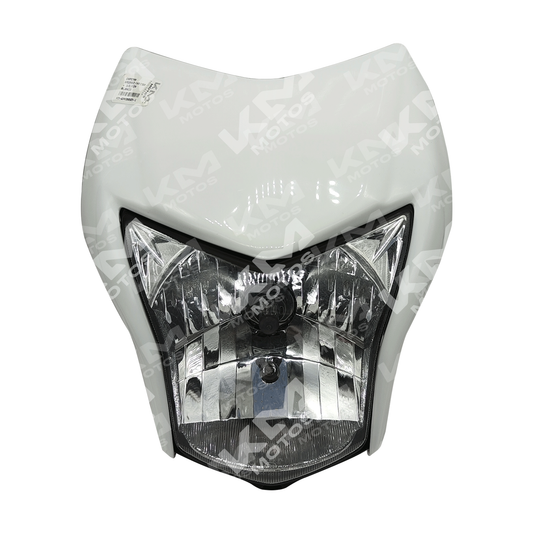 Carena de farol delantero blanca XM200Z de marca Universal, con silvin, para carro.