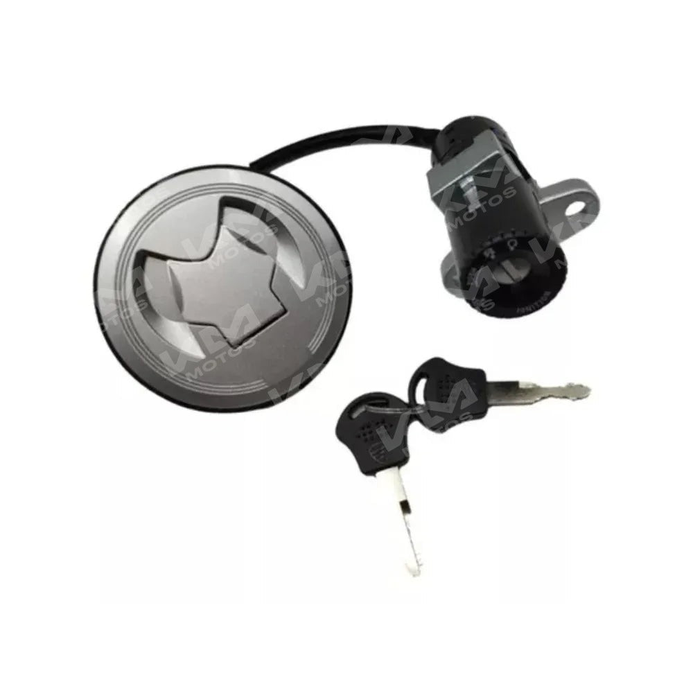 Kit de cerradura DM250, conjunto completo con componentes metálicos y mecanismos para instalación de cerradura en puertas.