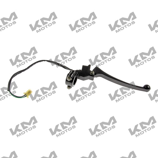 Manecilla derecha de freno para sistema de control DS150 LS Italika, componente original F10030173, en color negro