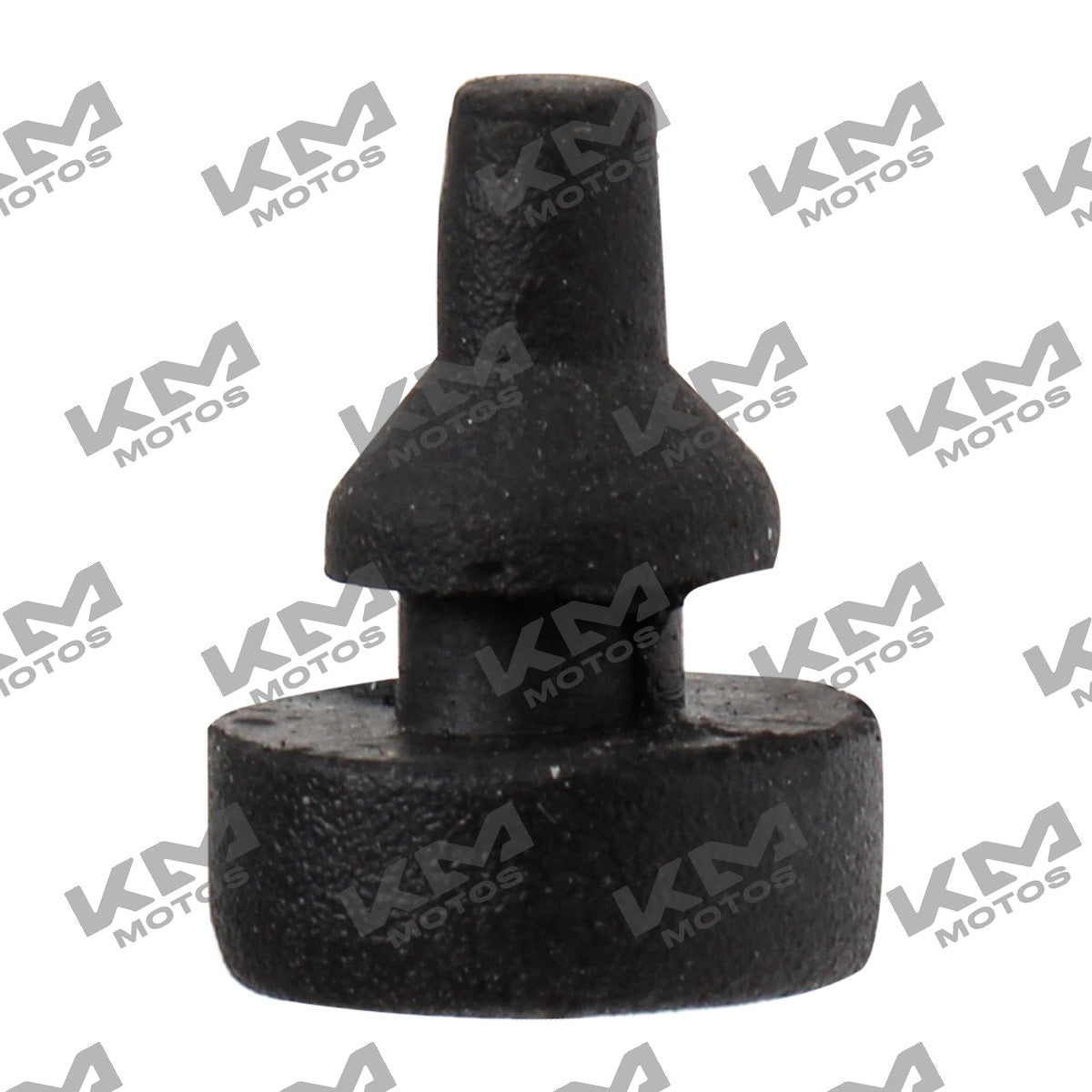 Hule trasero de placa para sistema de motor Italika DM150, pieza original F16040005, en acabado negro.