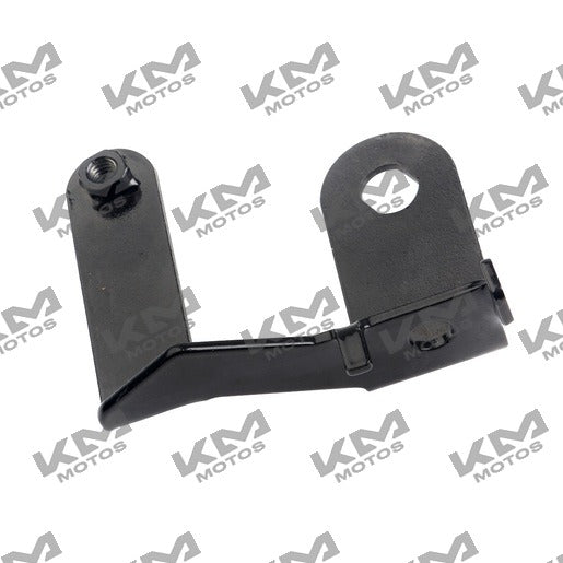 Soporte de vía derecha para Dm200sport de Italika, pieza original F01030287, en color negro, mostrando el componente.