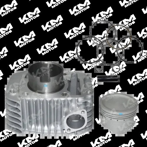 Kit de pistón Super Splendor de la marca Universal, muestra el conjunto completo para reparación de motor.
