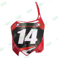 PORTA NUMERO + STIKERS ROJO