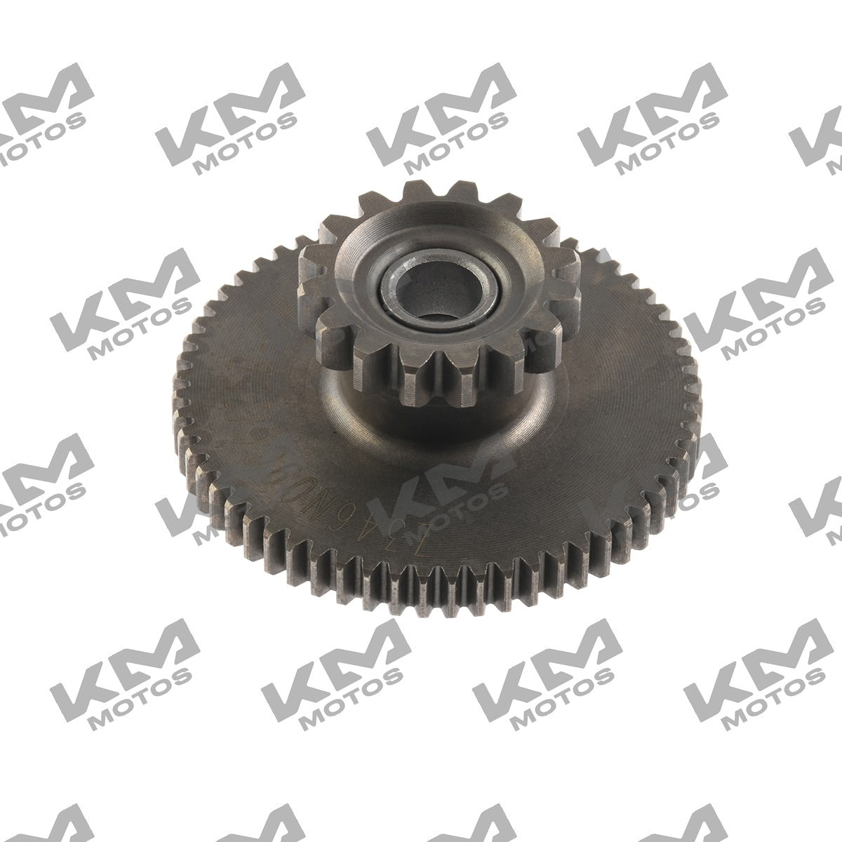 Engranaje actuador chico Zdm200 de Italika, sistema de motor original E12020067, componente para motos Italika en imagen.