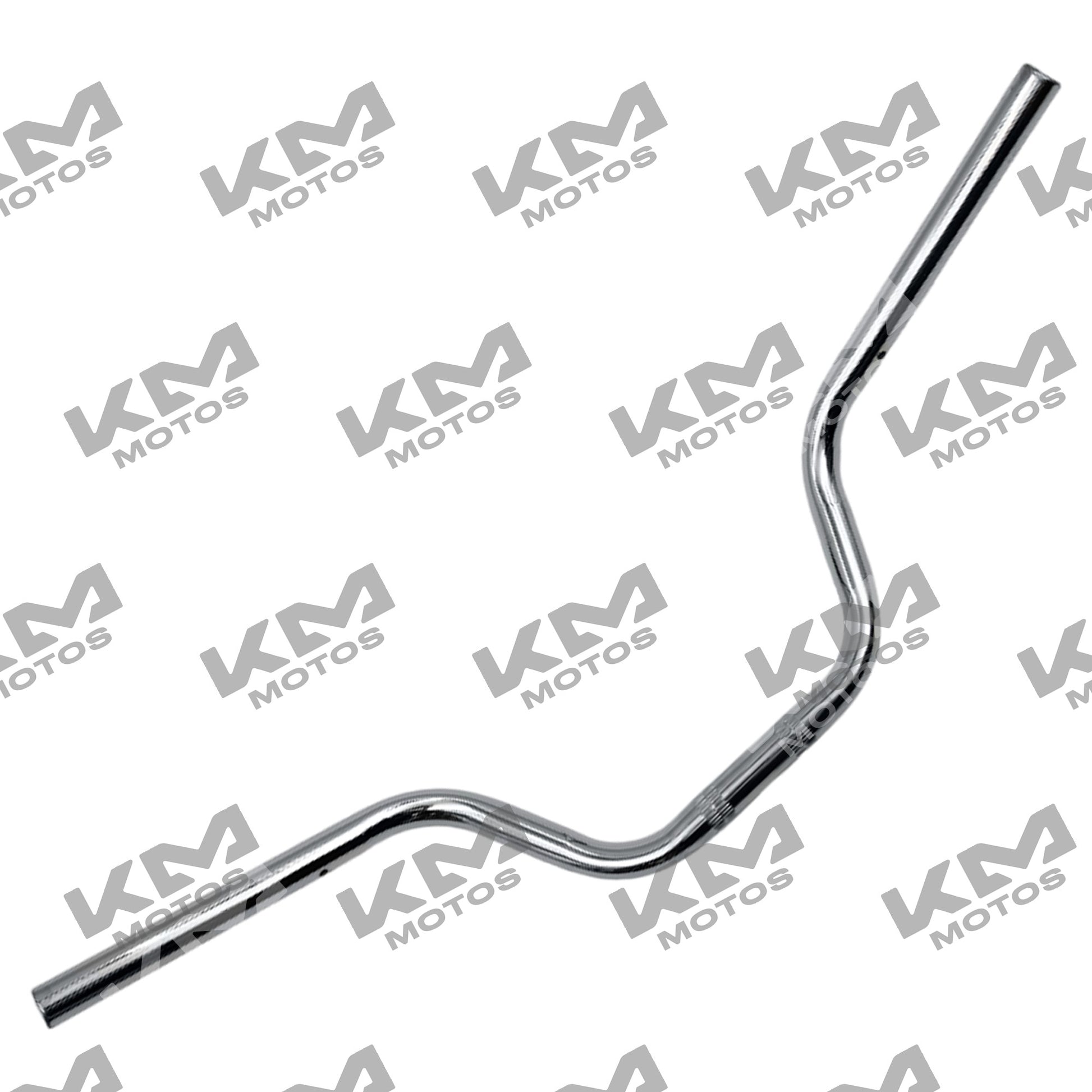 Manubrio cromado para motos KM Motos FT125, XFT125, FT125 New Sport, Clásica y TS, con detalles brillantes y diseño ergonómico