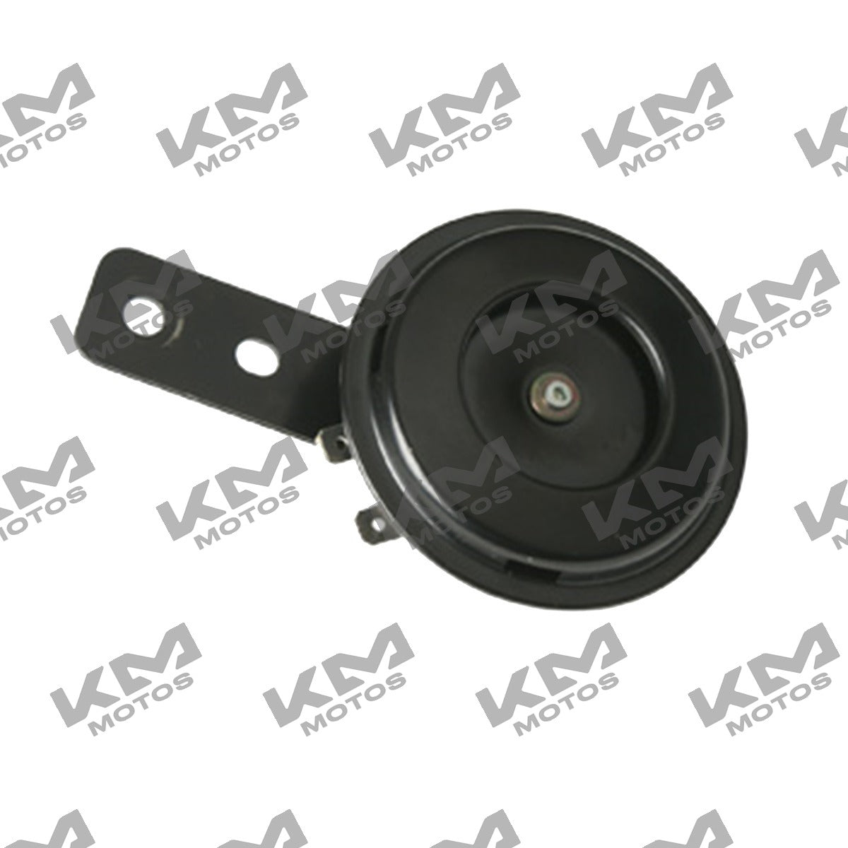 Claxon de alta para sistema eléctrico Italika RT180, FT180, FT200, Fiera 200, en color negro, conectado a su vehículo.