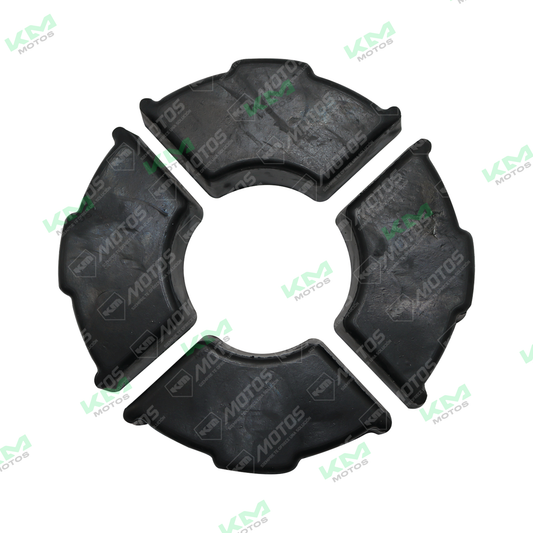 Hules de amortiguador YBR/FT125/CGL de KM Motos, bufa de goma para suspensión, vista de la pieza en color negro