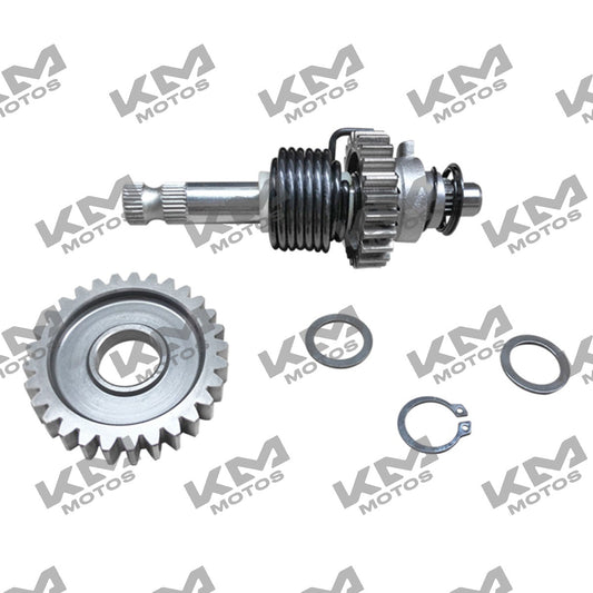 Conjunto de transmisión y arranque para motor Italika FT150 HD, componente original E06020105, en imagen de sistema de motor.