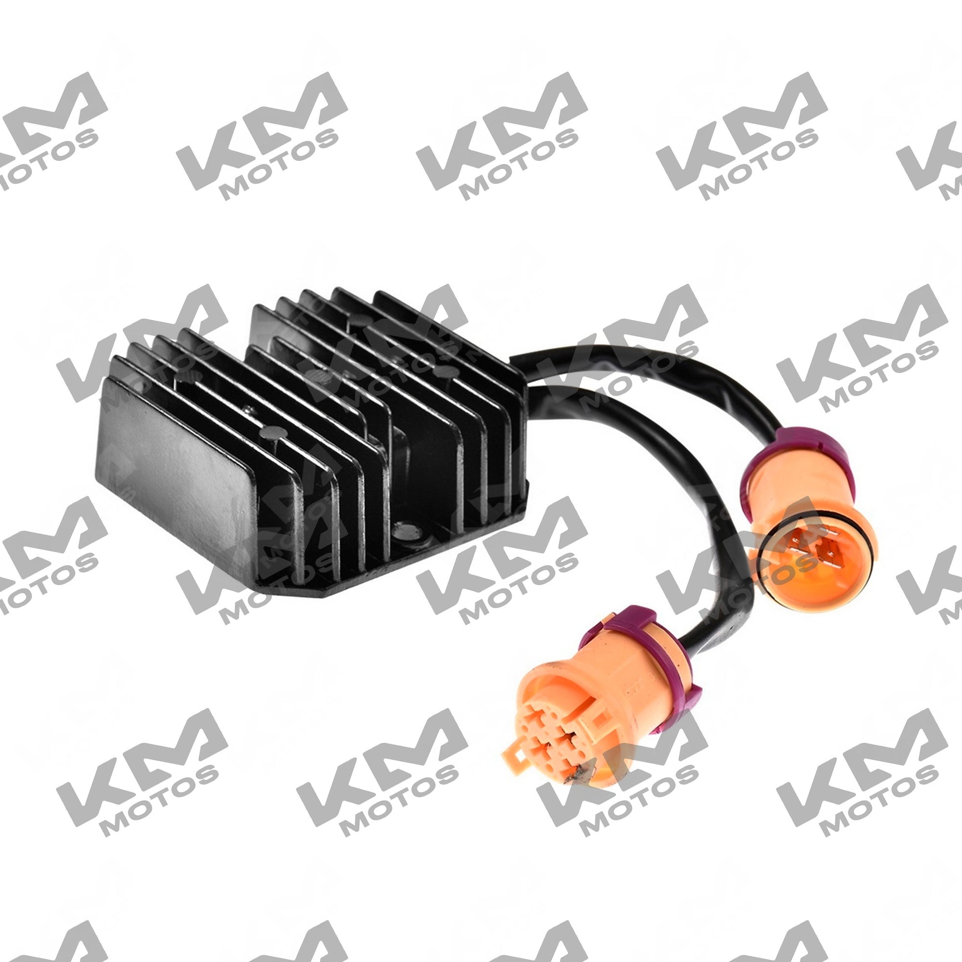 Regulador de voltaje ATV250 ORIGINAL con función de reversa, visible en la imagen con conexiones y componentes electrónicos.