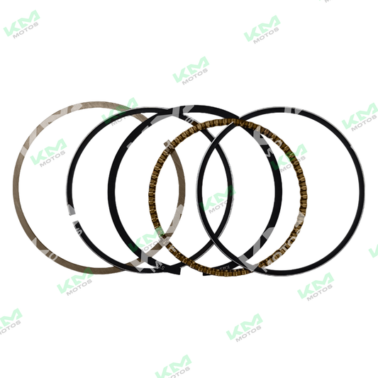 Conjunto de anillos de pistón KM Motos para motores GY6-125, DS125, GS125 y XS125, en la imagen.