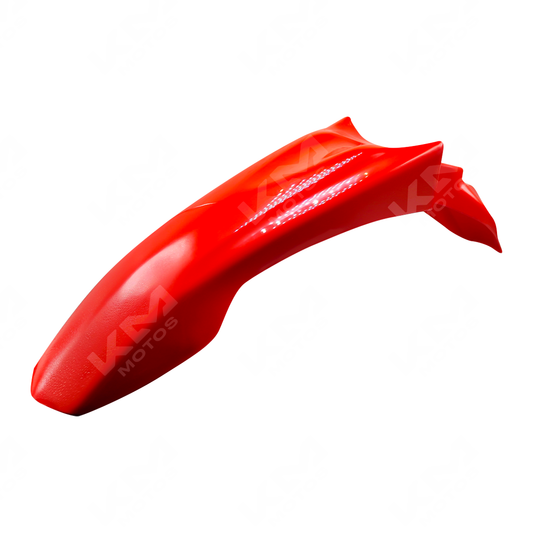 Guardafango rojo para motos KM Motos GXT, XTZ, RTZ, protección y estilo en diseño resistente y duradero.