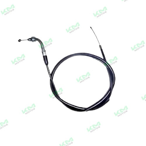 Cable de acelerador KM Motos FT150 A/R, visible en la imagen, con detalles del cable y conexiones para motocicleta.