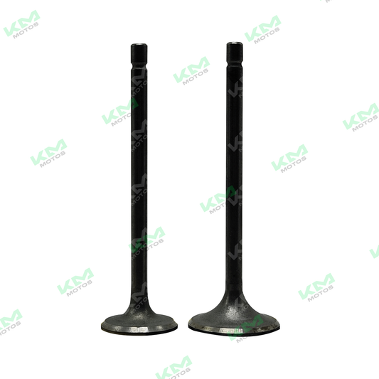 Válvulas de admisión y escape KM Motos para CG150, DM150, RT180, FT150 y KB150, tamaño 5mm, en imagen.