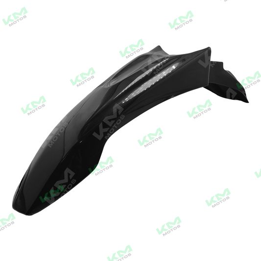Guardafango negro para motos KM Motos modelo GXT/XTZ/RTZ, protección trasera y resistente para motocicletas.