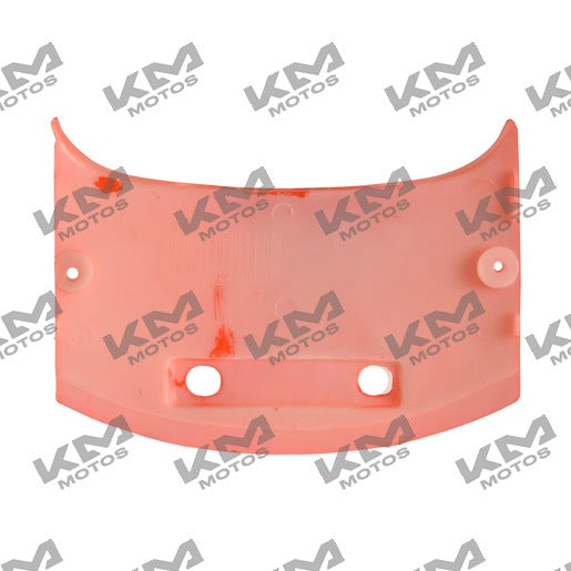 Cubierta trasera naranja para sistema de chasis DS150 de Italika, modelo original F13011290, en buen estado.