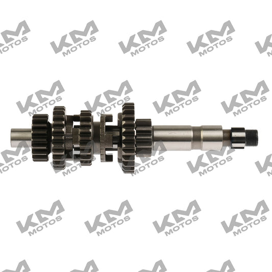 Eje primario de transmisión para ATV250 Italika, componente del sistema de motor, en color metálico.