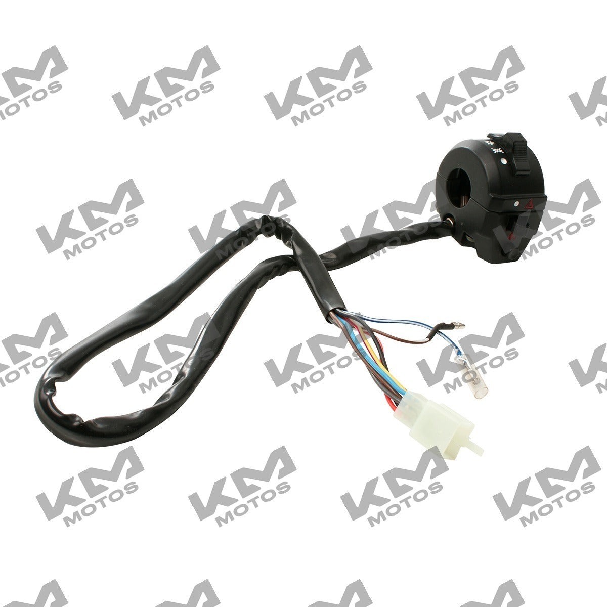 Conjunto de mando derecho para sistema eléctrico Italika FT125, modelo New Sport y Clasic, con componentes visibles en la imagen.